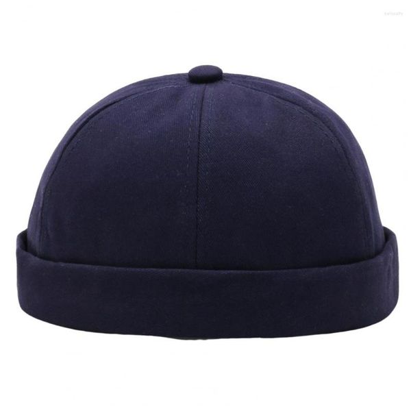 Casquettes de balle femmes hommes Beanie chapeau rond couleur unie réglable sans bord respirant décoratif Hip Hop rue danseur Skullcap chapeaux