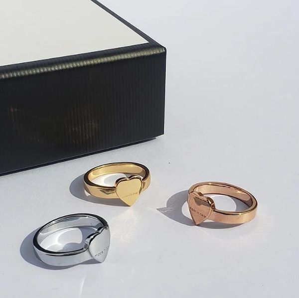 Liebesring Hochwertiger Ring Designer Design Titan Bandringe Klassischer Schmuck Mode Damenringe Urlaubsgeschenke Box