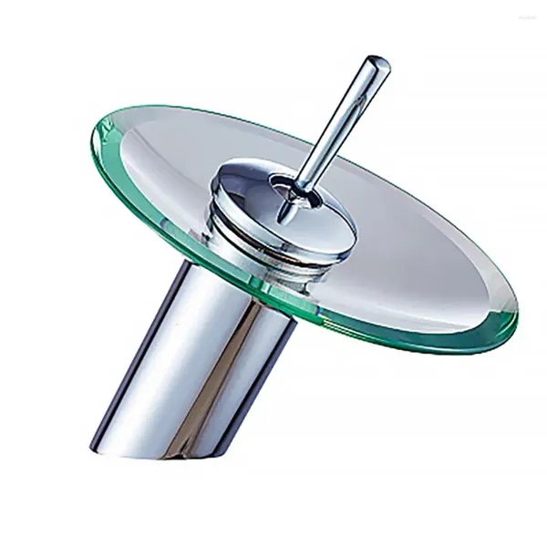 Torneiras de pia do banheiro torneira misturadora de vidro cachoeira torneira deck-montado fornecimento cozinha