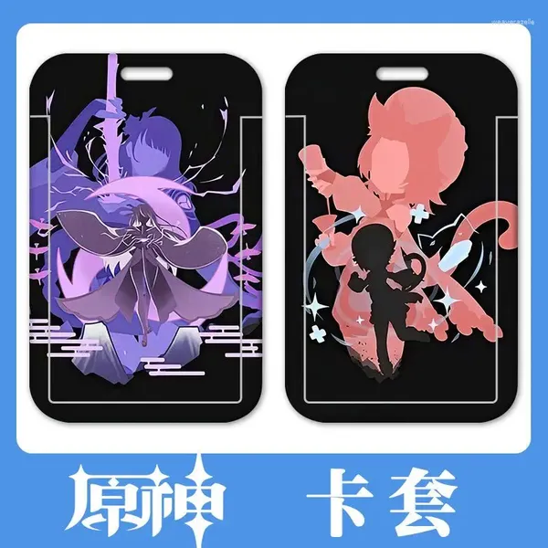 Schlüsselanhänger Genshin Impact Kaedehara Kazuha Skill Business Retractable Holders Bank ID Bus Card Cover Cases