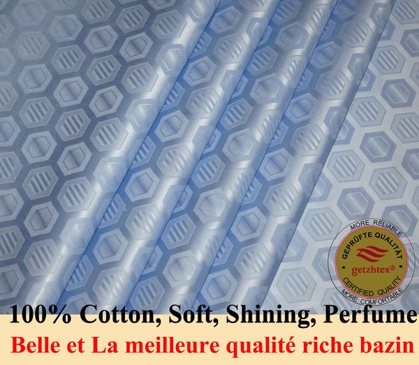 Tecido Shining Austria Quality 2022 New Bazin Riche Fabric Getzhtex Guiné Brocade Fabric 100% algodão Shadda Damasco Perfume