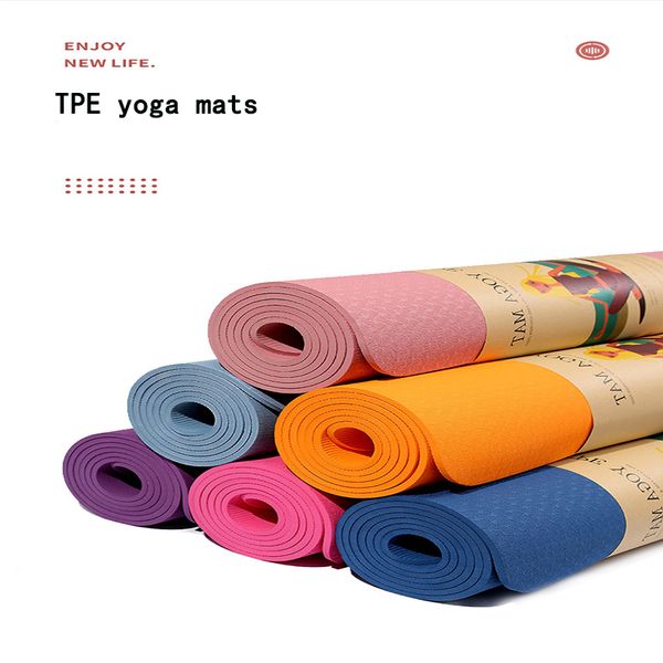 6 -миллиметровый коврик для йоги для домашней тренировки без скольжения