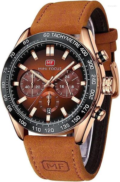 Relógios de pulso Mens Watch Business Casual Relógios de Pulso (Multifuncional/Wa Terproof /Luminoso/Calendário) Pulseira de Couro Moda