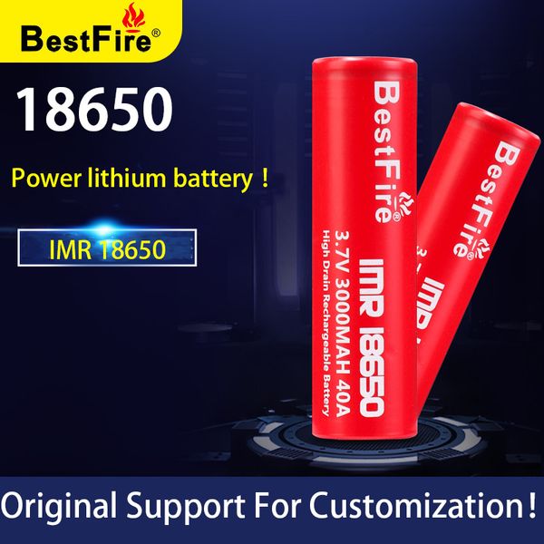 Batteria al litio Bestfire IMR18650 2500mAh 3000mAh 3,7V 35A a scarica per utensili elettrici