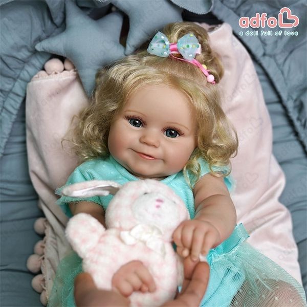 Puppen ADFO Bebe Wiedergeborene Puppe Babys Spielzeug 20 Zoll 50 cm Maddie Realistische Lebensechte geborene Puppen Echte Puppe Kinderpuppen Mädchen 230427
