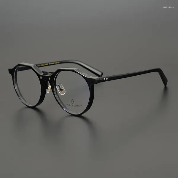 Montature per occhiali da sole in stile giapponese letterario artistico retrò uomo donna trendy montatura per occhiali in acetato decorazione spessa