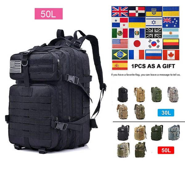 Rucksack 30L oder 50L Multifunktionstasche Militärrucksack Hohe Kapazität Camping Wanderbedarf Herren Sport Trekking Klettern Reisetasche 231128