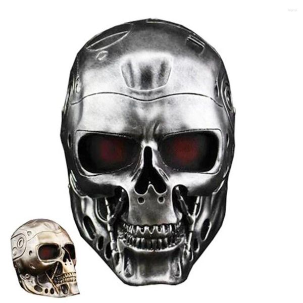 Fontes de festa Halloween 2 cores disponíveis Devil Horror Terminator Resin Mask Est Robot Scary Anonymous Máscaras Adultos Full Face Mascaras