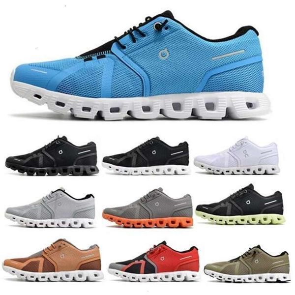 2024 novo Oncloud Cloud 5 Running Shoes Mans Womans Onclouds 5s À Prova D 'Água Todo Preto Branco Chambray Niagara Azul Homens Mulheres Trainer Sneaker Tamanho 5.5 - 12