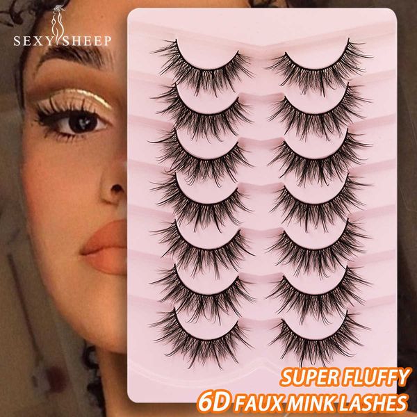 3 PCFalse Eshelashes SexySheep Manga Lashes 6D Ложные ресницы кошачьи глаза натуральные пушистые ресницы мягкие свети