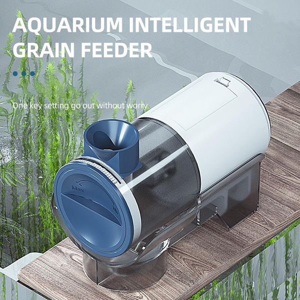 Alimentador aquário inteligente automático alimentador de peixes tanques de tanques de tanque de tempo de tempo de tempo de tempo