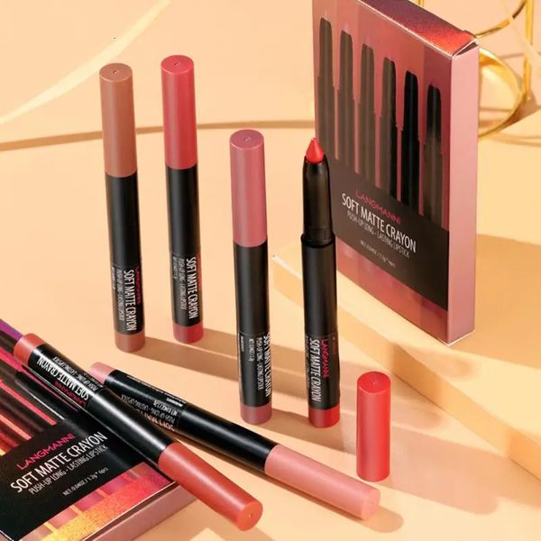 Lápis de lábios Conjunto de canetas de contorno labial Lipliner Pen Batom Gift Set Velvet Matte Batom Lábios Maquiagem Batom Pen Set Lip Liner Batom Lápis 231128