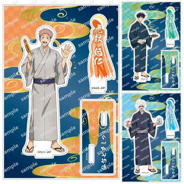 Schlüsselanhänger Japanische Anime Jujutsu Kaisen Standee Satoru Gojo Itadori Yuji Kugisaki Nobara Acryl Kimono Figur Stand Modell Platte Desktop