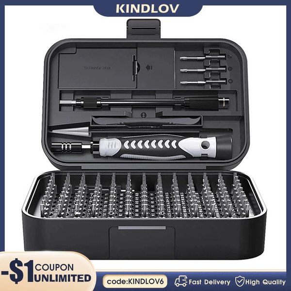 Chaves de fenda KINDLOV 130 em 1 Conjunto de chaves de fenda Kit de chaves de fenda de precisão CRV Bits torx magnéticos para telefone, laptop, ferramentas manuais de reparo doméstico