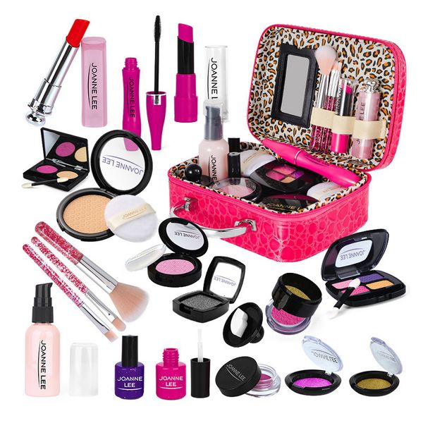 Schönheit Mode Kindersimulation Make-up Spielzeug So tun, als würden Sie Haus Lippenstift Nagellack Kosmetik Set Mädchen Pädagogisches Geburtstagsgeschenk 230427 spielen