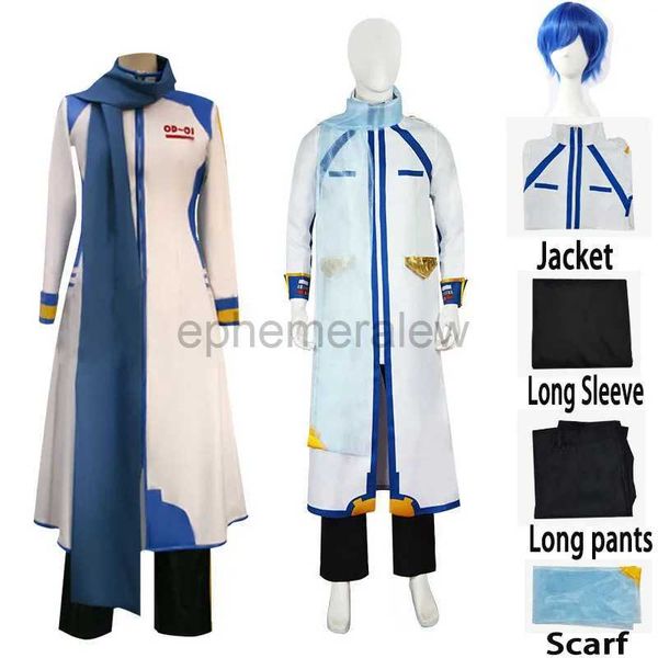 Trajes de anime Anime Kaito Cosplay Traje Cantor Irmão mais velho Uniformes Trajes Kaito Fórmula Roupas Halloween Performance de palco para homens zln231128