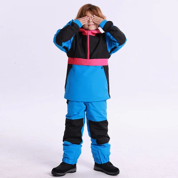 Andere Sportartikel Skianzüge GSOU SNOW Kinder-Skianzug Winter-Snowboardjacke Jungen und Mädchen Outdoor-Schneeanzüge Warme wasserdichte Kinder-Skijacke 231127