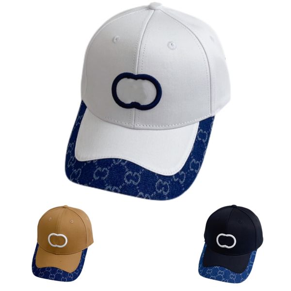 Baseball Cap desenhista letra de bordado bola tampa de tampa de retalhos de gestão de tampa de bola moda moda casual chapéu de sol chapéu para gabinete para homem de gabinete preto e branco chapéu