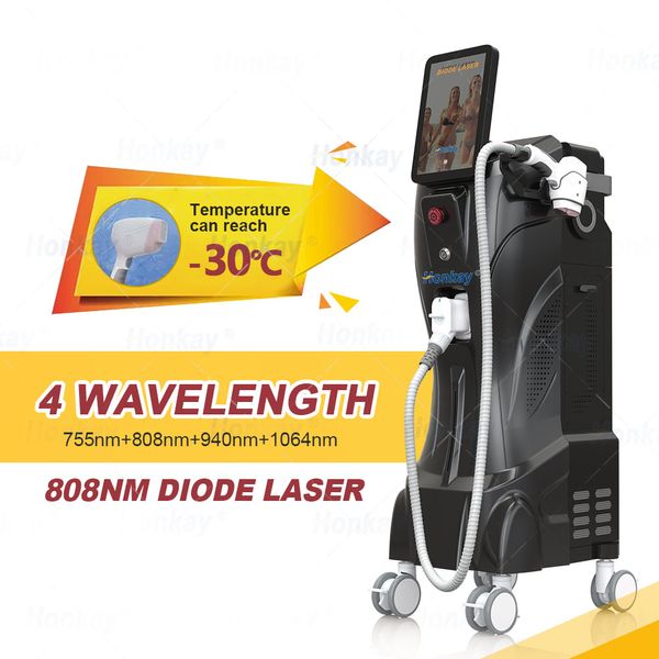 CE aprovado de alta potência de alta velocidade depilacion Diodo Laser Ice 755nm 808nm 1064nm Lazer 4 comprimentos de onda Máquina de beleza laser de diodo 755 808 1064