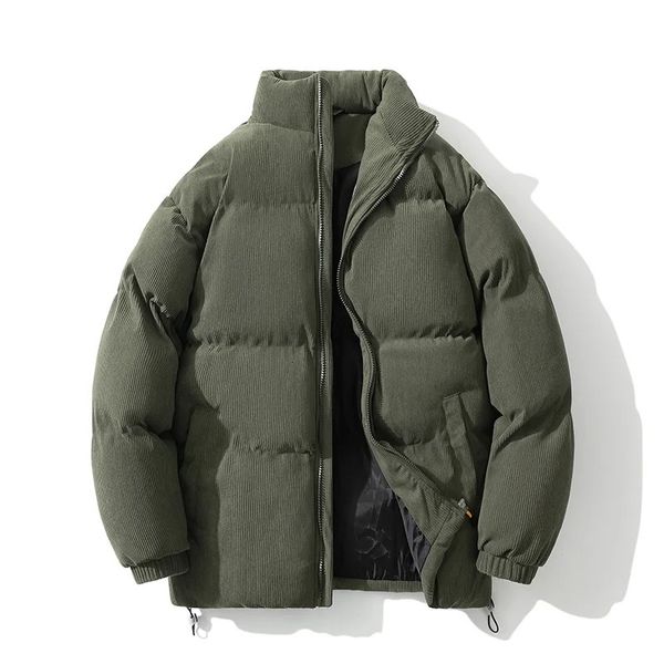 Мужские пуховые парки, зимняя куртка, вельветовая хлопковая подкладка, теплая осенняя куртка-пуховик, мужская винтажная корейская мужская термоветровка, одежда 231128