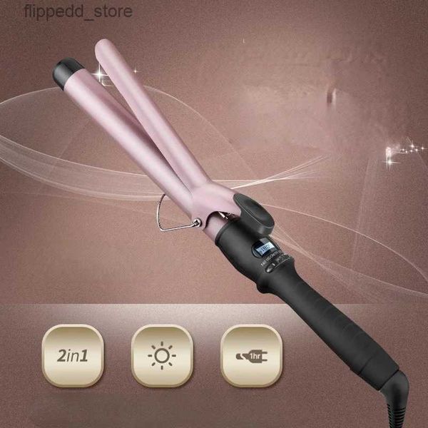 Ferro arricciacapelli professionale LCD digitale bigodino elettrico ferro arricciacapelli strumenti per capelli arricciacapelli bacchetta per capelli styling in ceramica 32mm 25mm 19mm Q231128