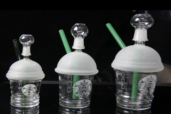 Mini a Max 10mm / 14.5mm / 18.8mm Starbuck Cup Narghilè Forma fumare Pipa ad acqua Concentrato Cupola di vetro con Nail Waters Pipe Bong4053259