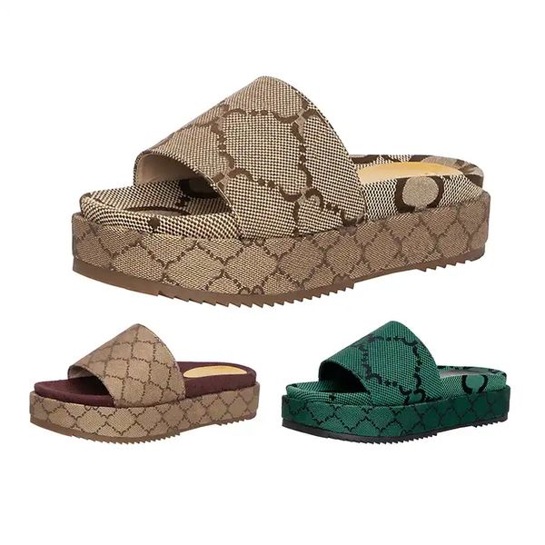 Designer-G-Slide-Hausschuhe, luxuriöse Plateau-Sandalen, bestickte Buchstaben, dicke Sohle, Flip-Flops, Slipper für Damen, Sommer, Strand, flache Sandale, modische Schuhe mit niedrigem Absatz