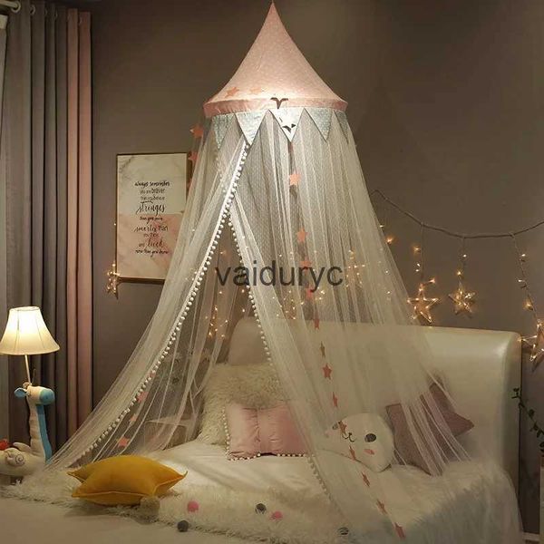 Krippe Netting Baby Zimmer Moskito Net Kid Bett Vorhang Baldachin Runde Zelt Baldachin Dekoration Mädchen Schlafzimmer Zubehör Vaiduryc