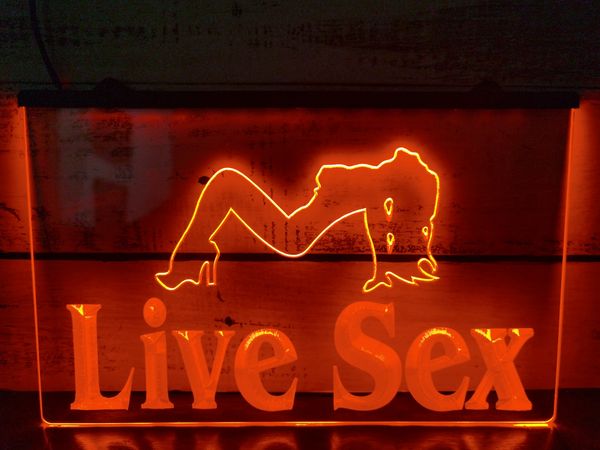 Sexo ao vivo Sexy Girl Dançarina XXX LED NEON SIGN Decoração de casa Ano Novo Quarto de casamento 3d Night Light