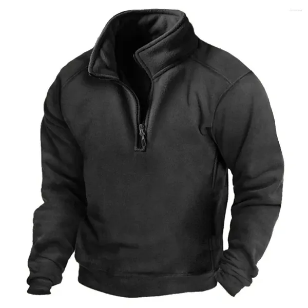 Hoodies masculinos polar velo militar tático hoodie à prova de vento caminhadas jaquetas camisola capuz engrossado esportes ao ar livre quente