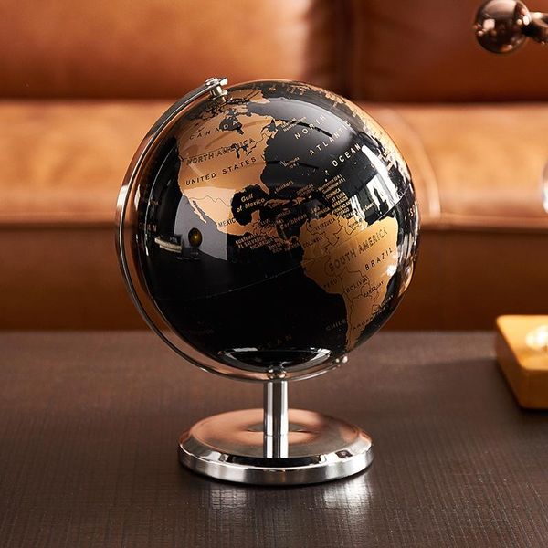 Figurine decorative Retro rotazione automatica Glow World Globe Constellation Map per ornamenti da tavolo per la casa Accessori per la decorazione dell'ufficio