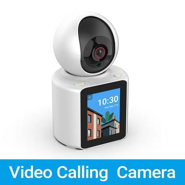 Intelligente WIFI-Kamera mit 2,8-Zoll-Bildschirm, 1080P Zwei-Wege-Audio, AI-Videoanruf, Babyphone, CCTV-Überwachung, drahtlose Sicherheitskamera
