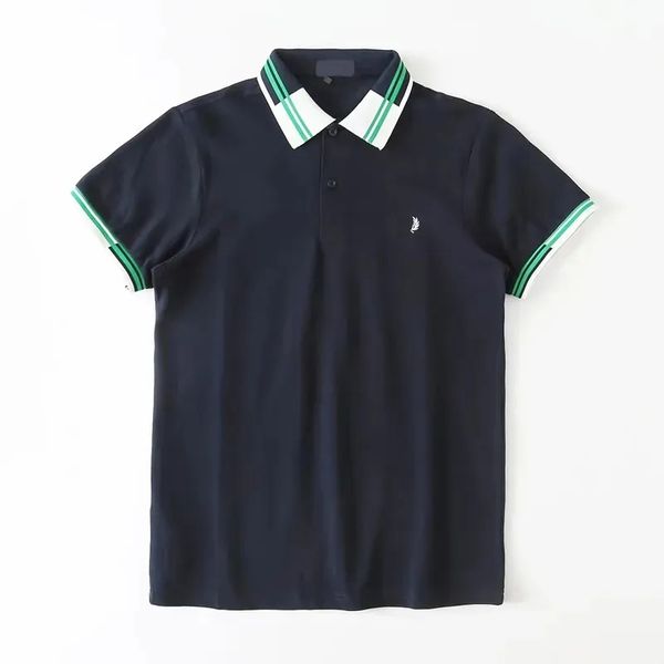 Fred Perry Men's Polos Shirt Designer Shirt Polo Bordado Logo Womens Mens Tees de Manga Curta Top Asiático de Alta Qualidade Perry Popls Camisa Moda 863