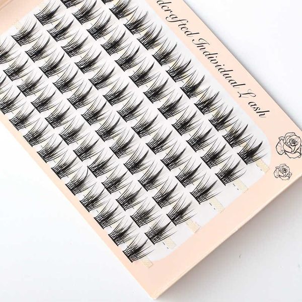 3 PCFalse Eyelashes 72 Bundles Single Cluster False Lashes Vorgefertigte Volumenfächer Einzelne Wimpernsegmentierte natürliche gefälschte Wimpern für die Augenverlängerung Z0428