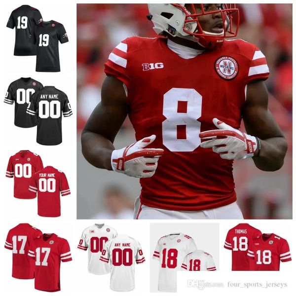 Nebraska NCAA Cornhuskers College Football Maglie Uomo Kenny Bell Jersey Ndamukong Suh Vincent Valentine Andrew Bunch Maglie Custom Stitch High