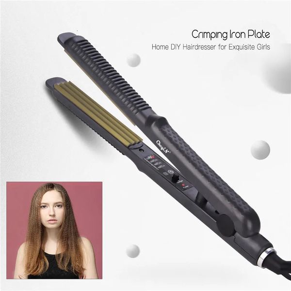 Alisadores de cabelo Milho Perm Splint Curler Crimper Flat Iron Straightener Fluffy Pequena Ondulação Cerâmica Curling Waver Style Tool 231128