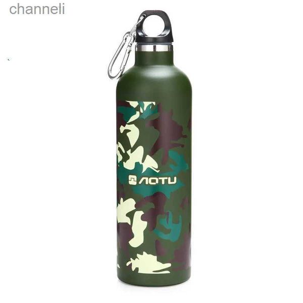 bottiglia d'acqua Tazza thermos di alta qualità montata su auto bollitore per sport all'aria aperta non ricamato in acciaio mimetico caccia portatile per escursioni YQ231128