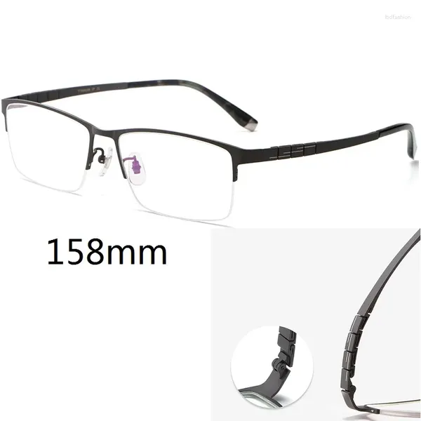 Sonnenbrille Vazrobe 158mm Übergroße Titan Myopic Brillen Brillengestell Männer Halbrandlose breite Brille für Rezept Hohe Qualität