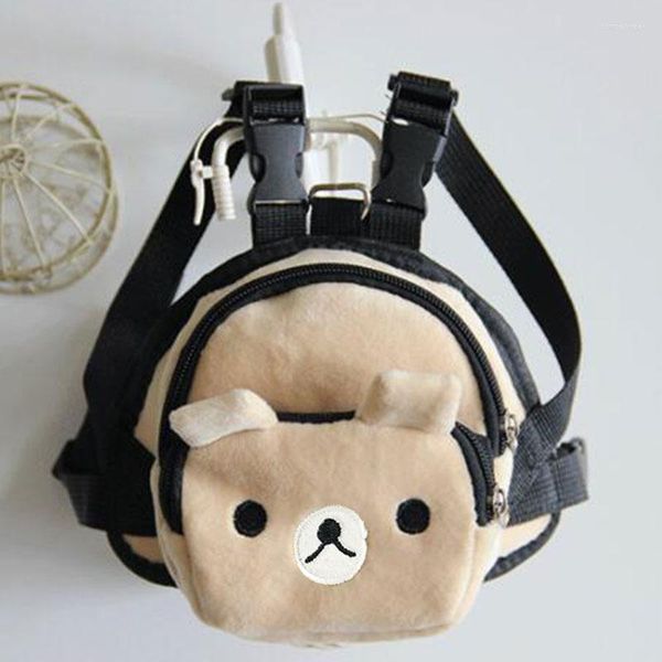 Köpek araba koltuğu portatif evcil hayvan kendini taşıyan sırt çantası küçük orta köpekler için sevimli dayanıklı naylon karikatür yumuşak ayarlanabilir tasma köpek çantası