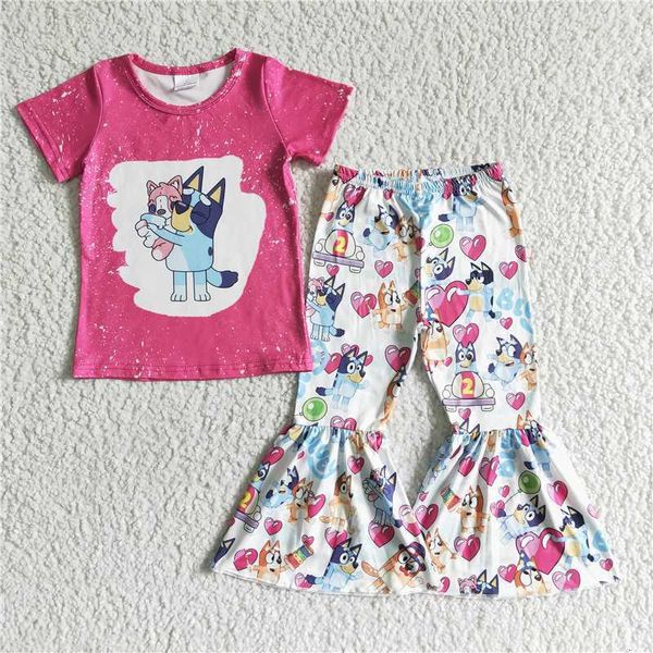 T-Shirts Mode Baby Mädchen Cartoon Print Nettes Langarm Kleid Großhandel Boutique Kinderkleidung RTS Rock 230427