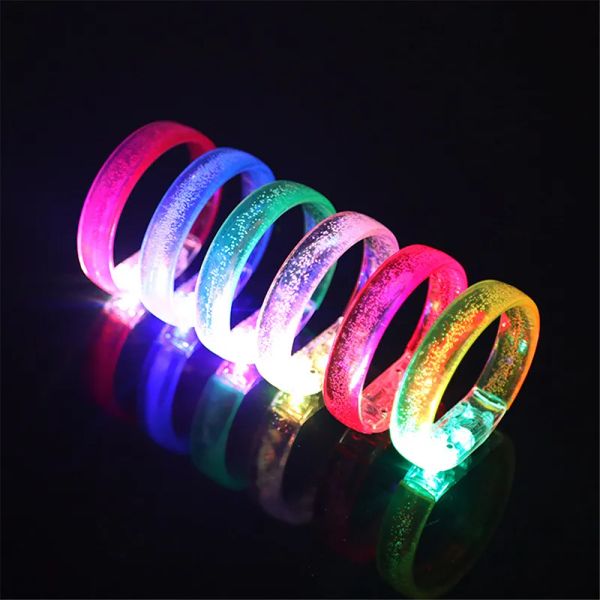 Iluminagem iluminagem flash pulseira luz colorida bracelets brilhantes iluminação relógios para halloween bar da festa meninos meninas meninas