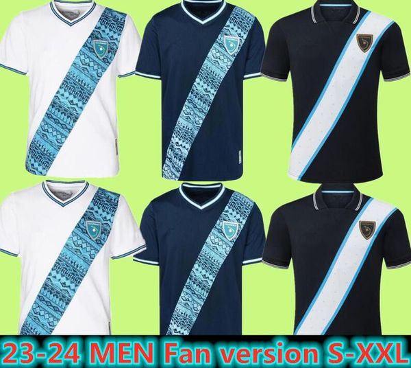 23 24 Guatemala National Team Mens Soccer Jerseys 2023 2024 LOM OSCAR SANTIS ANTONIO LOPEZ Home Branco Away Azul 3º Camisas de Futebol Homens Manga Curta