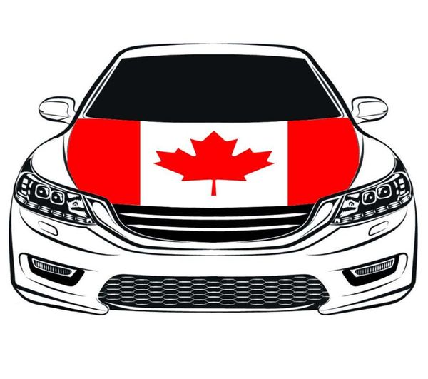 Чехол на капот автомобиля с флагом Канады, 33x5 футов, 100 полиэстера, эластичная ткань для двигателя, можно стирать, баннер на капот автомобиля5535826