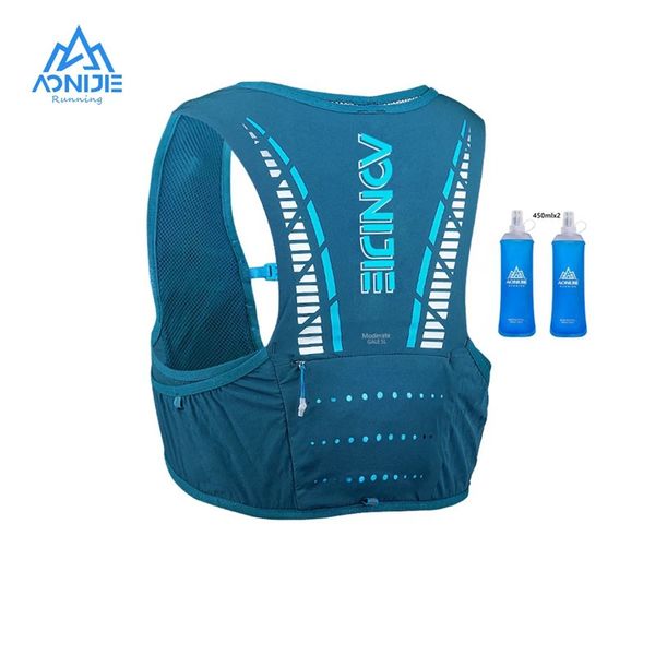 Borse da esterno AONIJIE Gilet da corsa ultraleggero Zaino da idratazione da esterno Zaino da 5 litri Portatile per campeggio Trekking Maratona Jogging C933S 231127