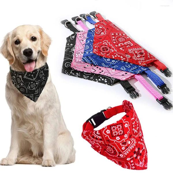 Köpek yakaları ayarlanabilir evcil hayvan fuarı tükürük havlu bandana yaka kedi baskı bodra kravat yıkanabilir önlük üçgen aksesuarları