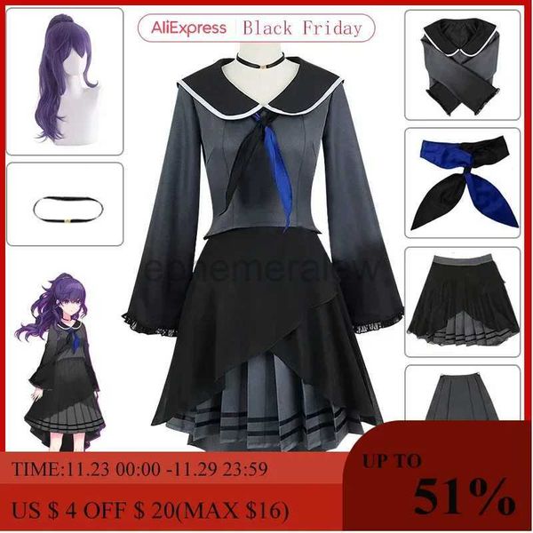 Costumes anime Animecc Asahina Mafuyu Cosplay Costume Wig Anime Project Sekai Colorido Stage