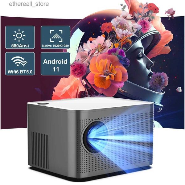 Proiettori Transpeed Android 11.0 Proiettore Smart 4K 1080P 580ANSI WiFi6 BT5.0 Allwinner H713 Home Theater Film all'aperto Q231127