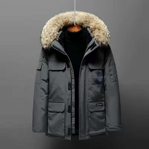 Herren-Stylisten-Mantel, Wintermode, Gans, Herren, Damen, Mantel, Jacken mit Reißverschlüssen, Daunen-Damen-Oberbekleidung, lässiger Hip-Hop, kanadische Parkas, Naruto