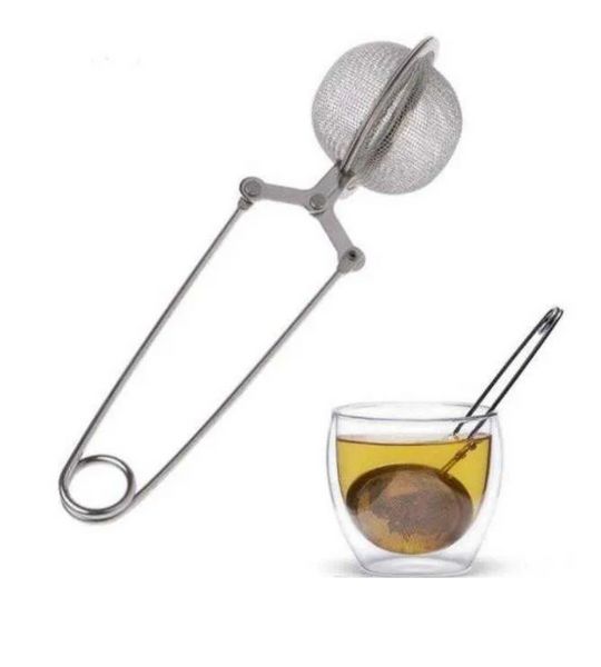 Utensili da cucina Accessori Strumenti Infusore per il tè Sfera in acciaio inossidabile 304 Colino a rete Caffè Erbe Spezie Filtro Diffusore Maniglia Palla Boutique C451