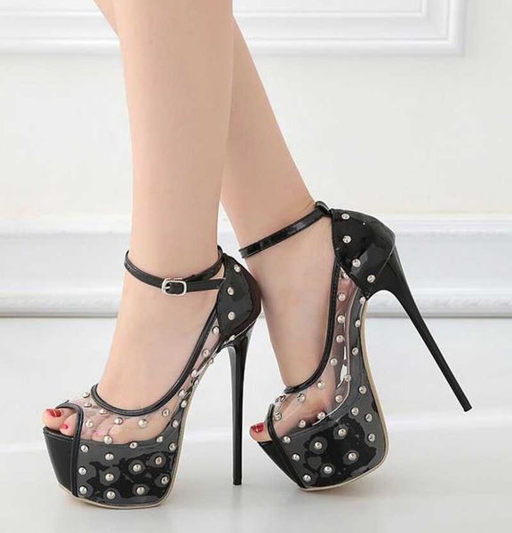 Sandals Women Heels High Sapatos Fashion Sexy S Footwear com Word 2023 Fish Mouth Platform Stonetto Heels J230428